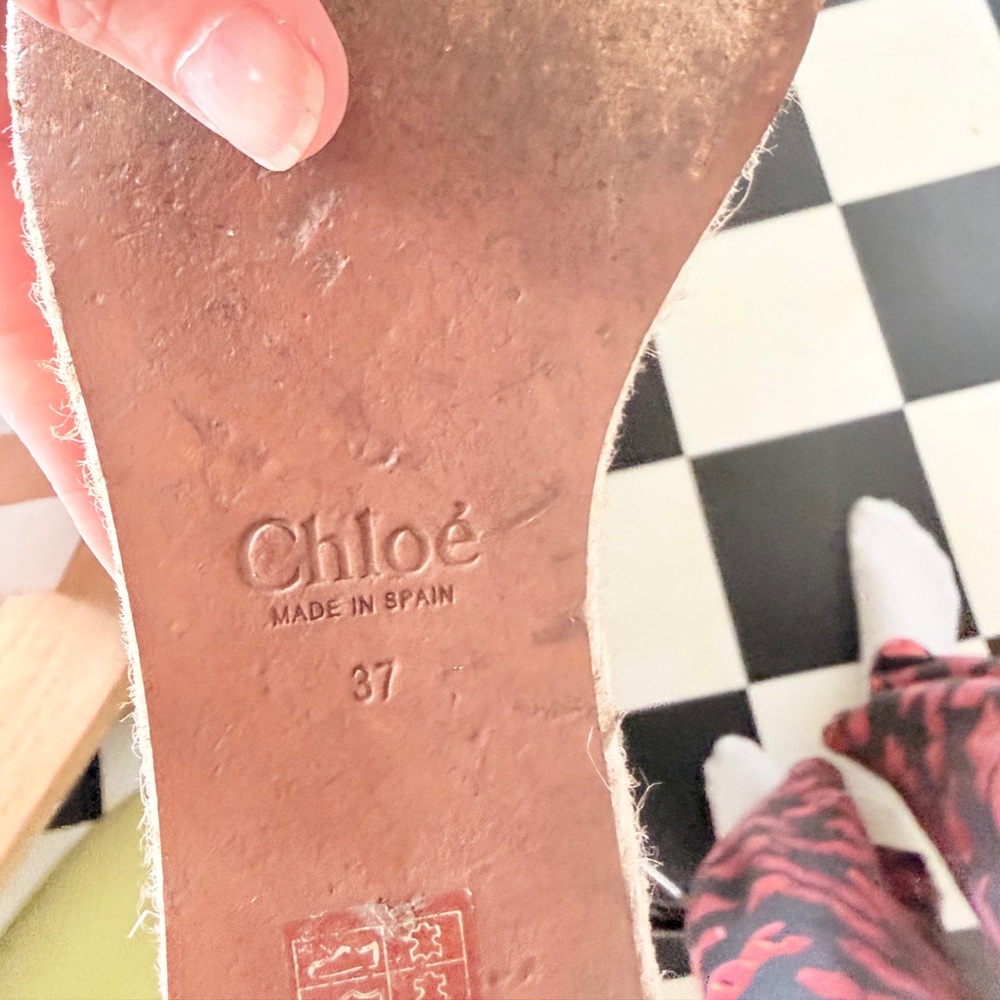 Chloe Red Suede Espadrilles